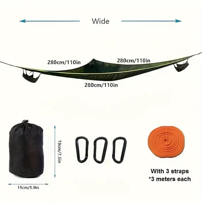Hamac triangulaire en maille portable