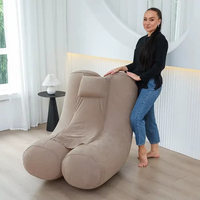 Fauteuil pouf, grand