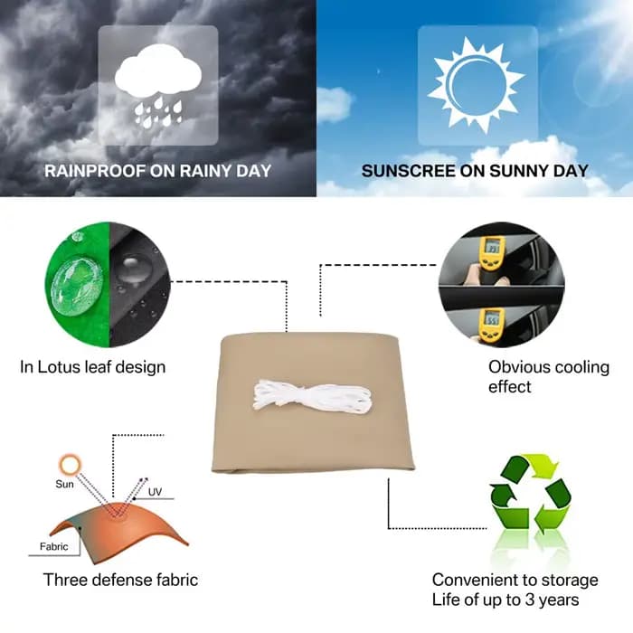 Voile d'ombrage triangulaire imperméable pour installations et activités extérieures, tentes de camping, auvent d'arrière-cour, pare-soleil, modifications de 98% nuits UV, abris solaires