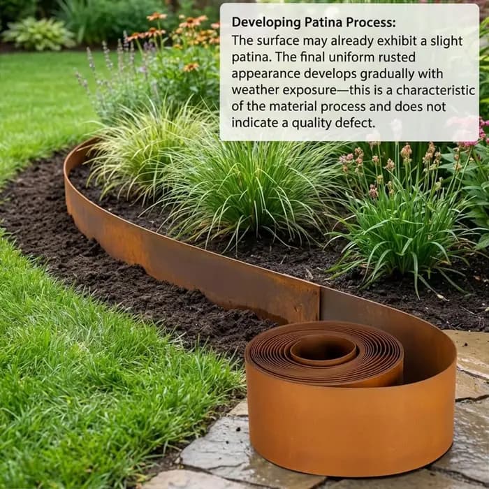 Bordure de jardin protectrice en acier découpable et résistante aux intempéries pour pelouse