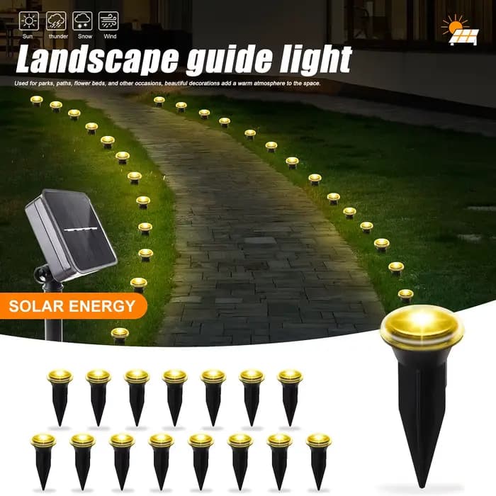 Lumière solaire LED pour allée de jardin