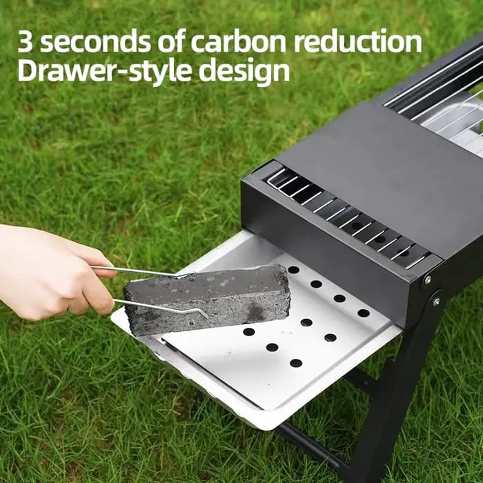 Barbecue portable BEIYUE pour extérieur, barbecue au charbon de bois pour usage domestique, barbecue au charbon de bois pliable et extractible.