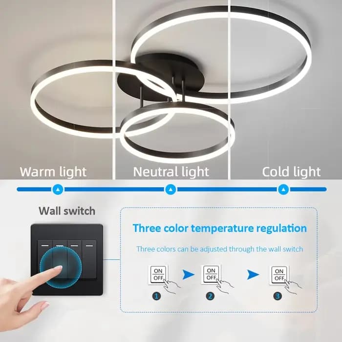 Lustres de plafond intelligents pour chambre salon décoration moderne Intelligent télécommande lustre plafonniers