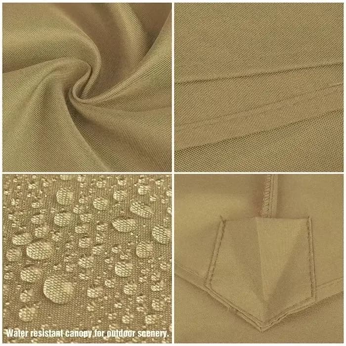 400 cm de diamètre Parasol haut tissu
