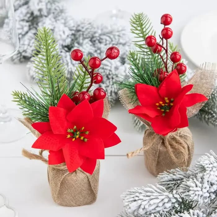 Plantes artificielles Fleurs Accueil Salon Festival Extérieur Jardin De Mariage Décor Arbre De Noël Couronne D'empotage BRICOLAGE Cadeau Art Mur