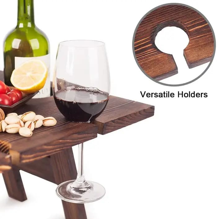 Table de pique-nique portable d'extérieur en bois