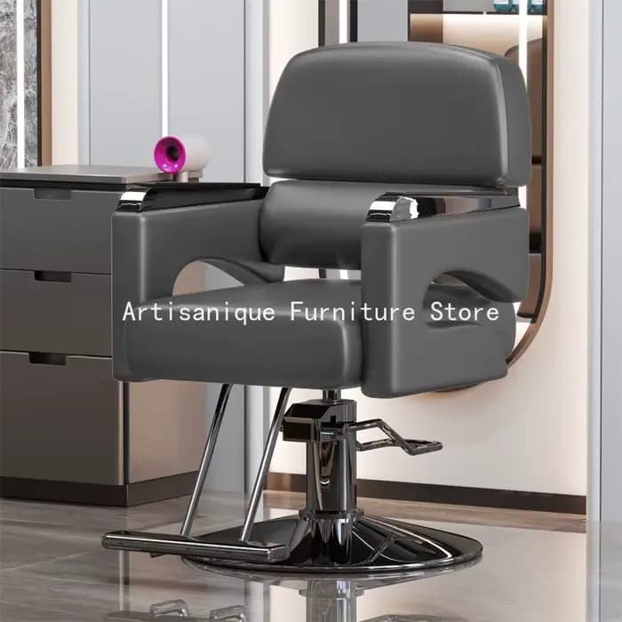 Chaise de barbier pour spa à domicile, dossier bas renforcé, chaise de salon antidérapante, résistante à l'usure, Sedia Parrucchieri, mobilier de salon de beauté