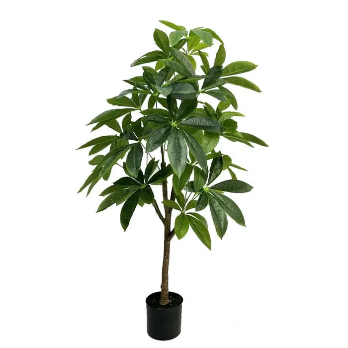 Grande plante verte sur pied en pot, arbre de fortune simulé, plante de décoration de salon et de bureau, faux bonsaï