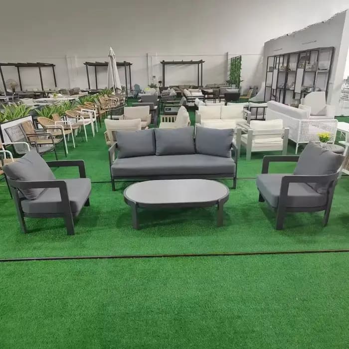Ensemble de salon en aluminium pour cours