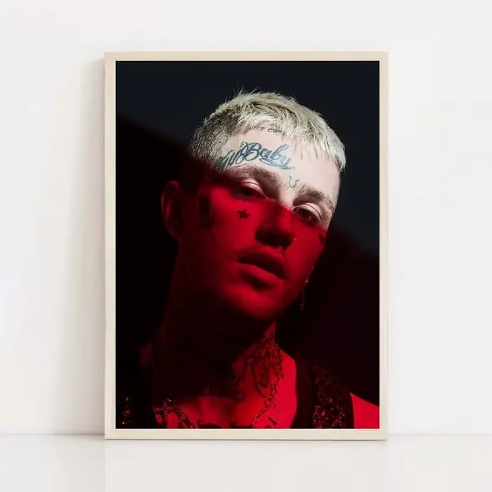 Affiches d'art de Portrait d'album de chanteur Pop Rap Lil Peep moderne, impression sur toile, peinture de décoration murale de maison, salon, chambre à coucher