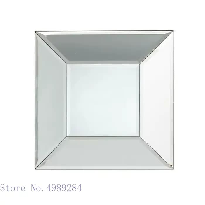 Miroir mural décoratif carré, ornements muraux pour salon, combinaison de miroirs suspendus, accessoires de décoration intérieure