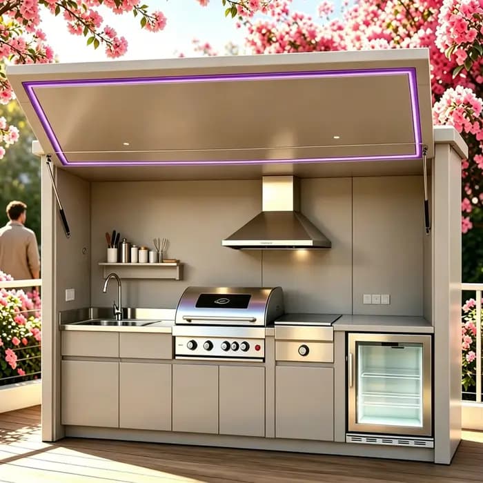 Cuisine extérieure modulaire pré-assemblée
