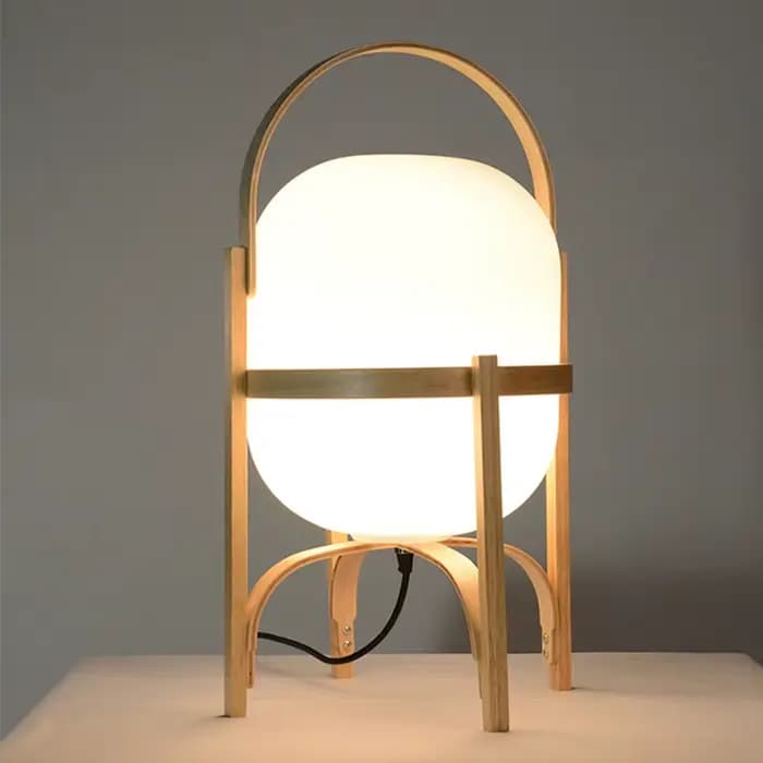Bois Art moderne lampe de Table japonais chambre chevet Simple LED lampe de bureau salle à manger salon salle d'étude lampadaire décor luminaire