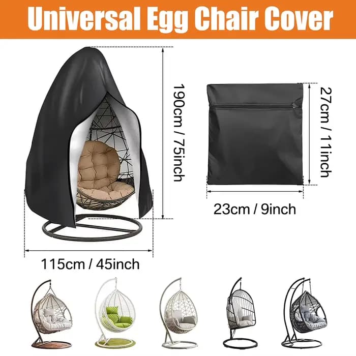 Housse de chaise suspendue pour patio