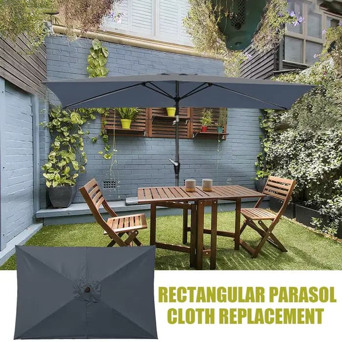 Auvent de remplacement de parapluie rectangulaire