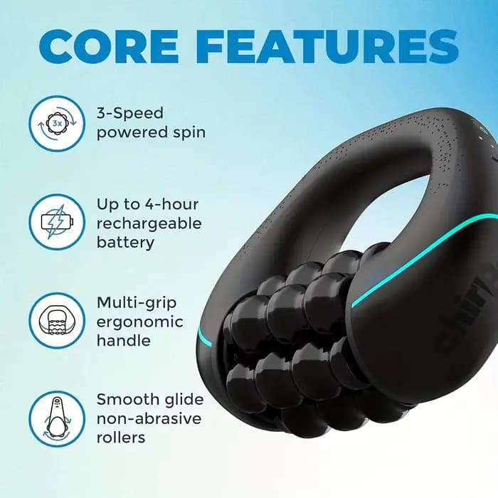 Rouleau de massage électrique pour la relaxation des tissus profonds et des muscles, rechargeable pour soulager les maux de dos après l'exercice