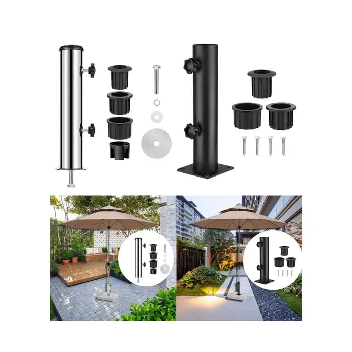 Support de base de parasol en acier robuste avec pince de fixation de rechange pour quais