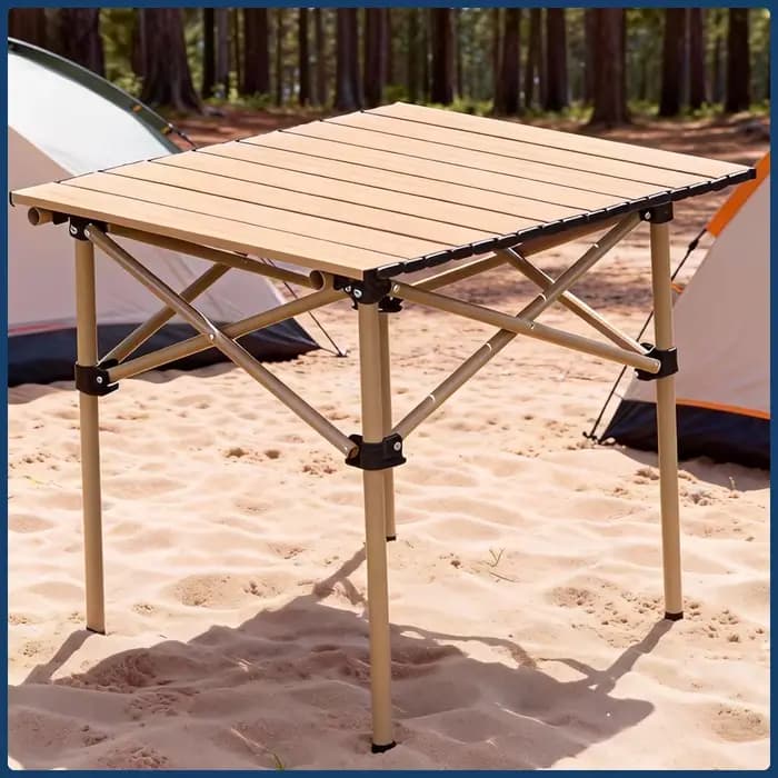Table de pique-nique portable pliable en acier