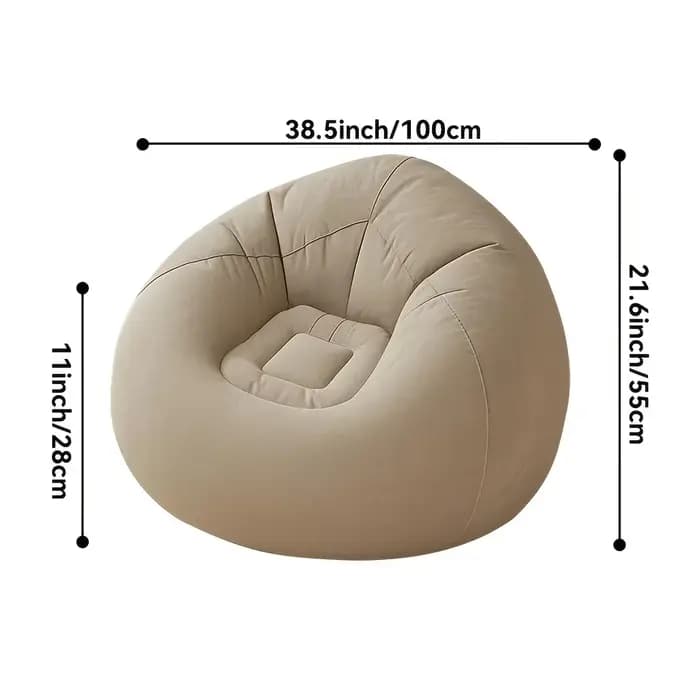 Chaise longue gonflable d'extérieur en polypropylène durable
