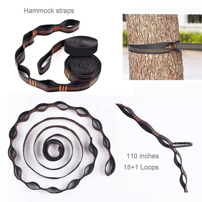 Sangle de hamac portable, longueur 280cm, pour le camping, le voyage