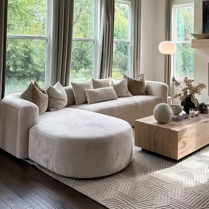 Salon européen paresseux canapé petit appartement minimaliste luxe