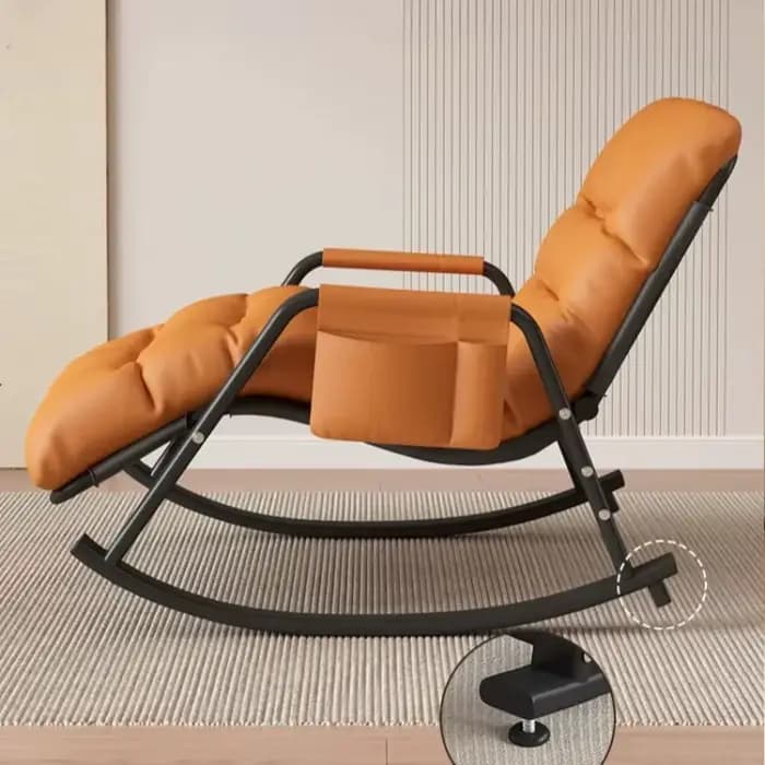 Fauteuil individuel sans structure pliable moderne orange pour balcon