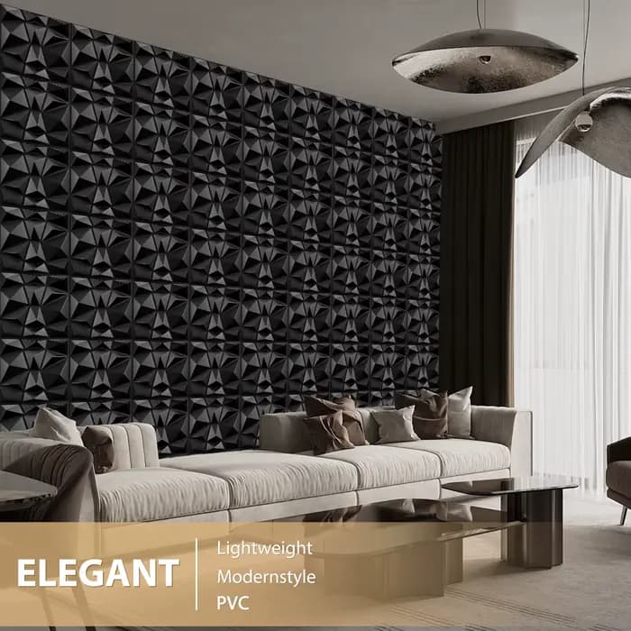 Panneaux muraux 3D pour décoration murale intérieure, panneaux muraux d'accent texturé de diamant moderne pour salon de jeu, paquet de 12/20/30