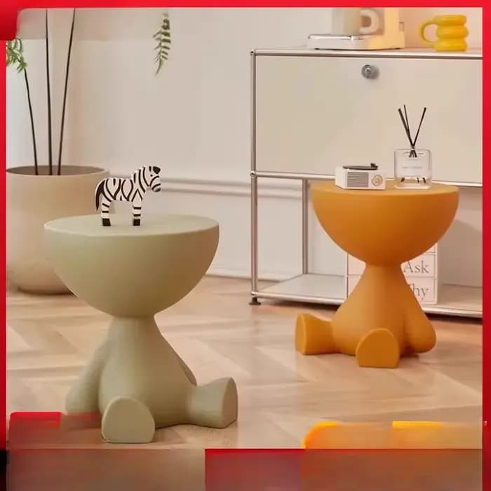 Table d'appoint de canapé créative, table basse amovible, style crème, simple, pour salon, table ronde, petite table d'appoint