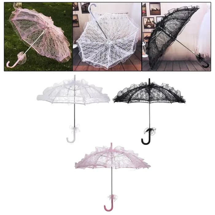 Parapluie en dentelle, accessoires de Parasol, accessoires de mariée, fête de photographie florale