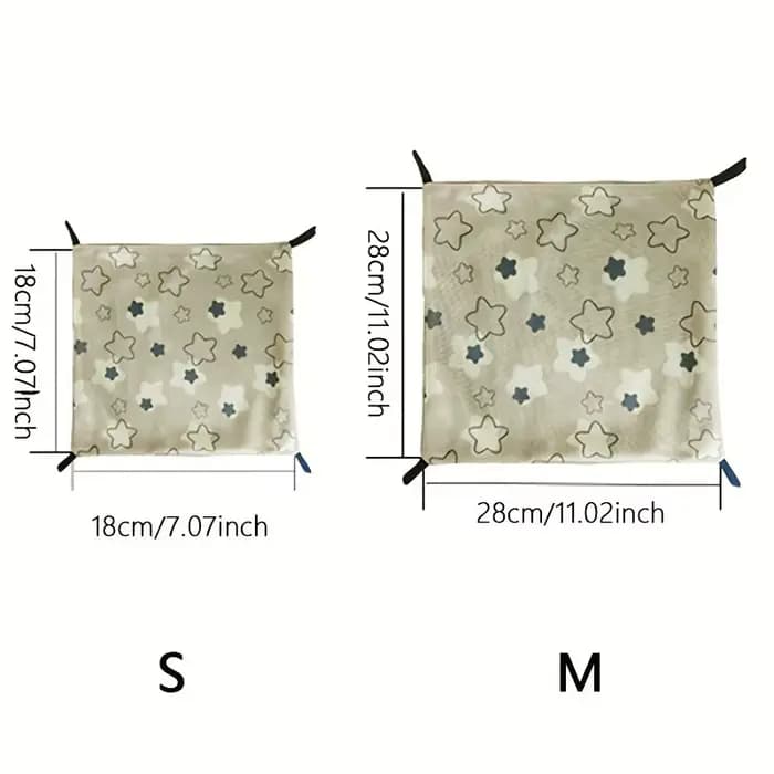 Hamac double face respirant pour cochon d'Inde, 2 tailles, avec sangle, pour l'été – Accessoire et équipement pour petits animaux de compagnie