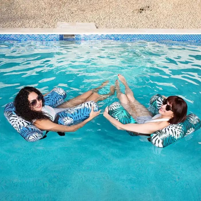 Chaise flottante gonflable avec dossier, hamac flottant pliable, siège flottant pour piscine, plage et fêtes au lac
