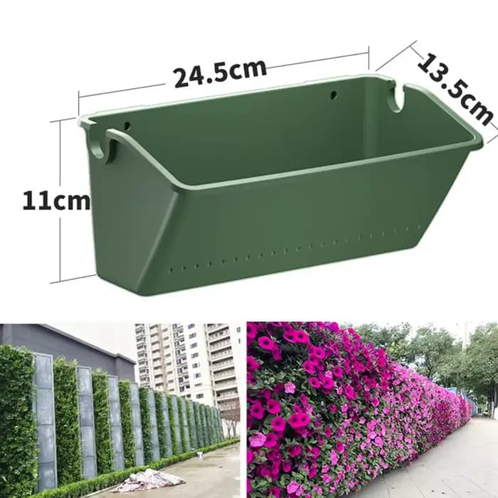 Contenant mural en plastique pour pot de fleur