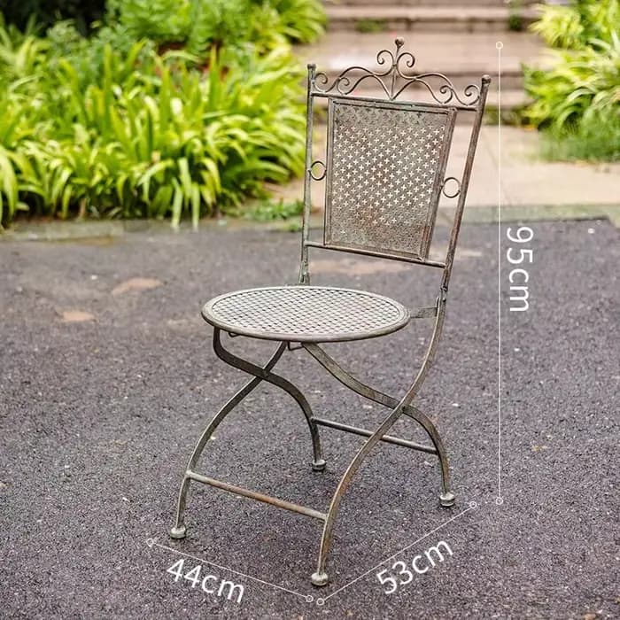 Table de jardin en fer Vintage européen