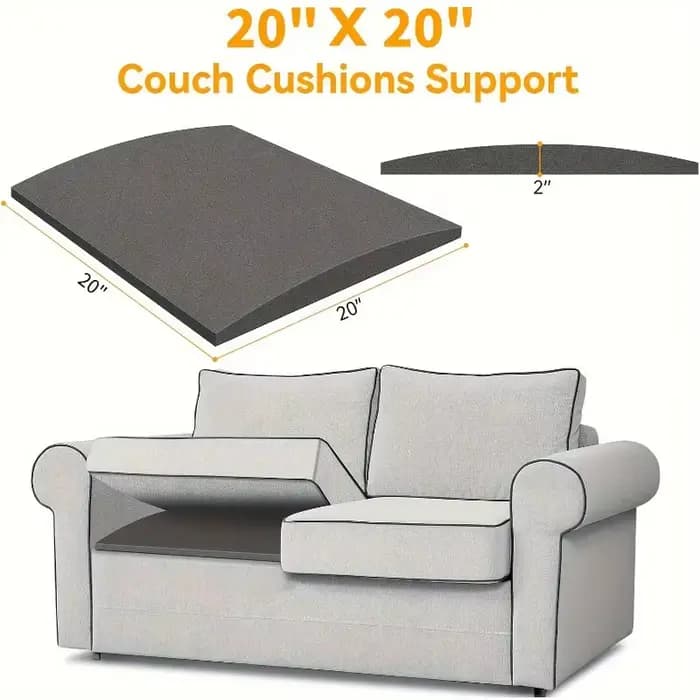 Support de canapé, coussin indenté, mousse haute densité, réparation sous coussin, 50x50cm, réparation de fossettes de siège de meubles, 1/2/3 pièces