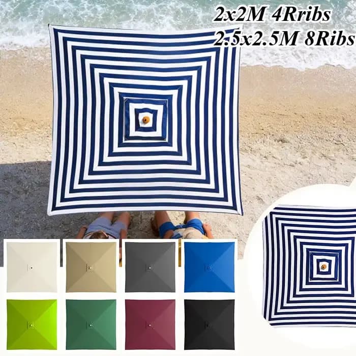Parasol carré d'extérieur pour patio, auvent de remplacement DIY, couverture supérieure durable pour jardin, balcon, villa, café
