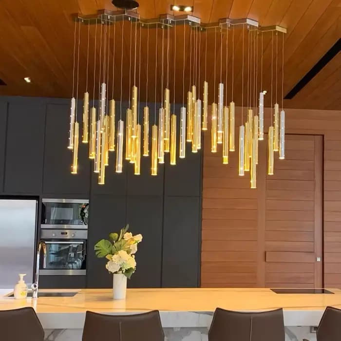 Lustre LED pour salle à manger, éclairage moderne nordique, or/argent, combinable, décoration de salon, éclairage de bar