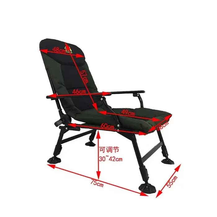 Chaise Légère Pliante avec Dossier et Support de Pieds
