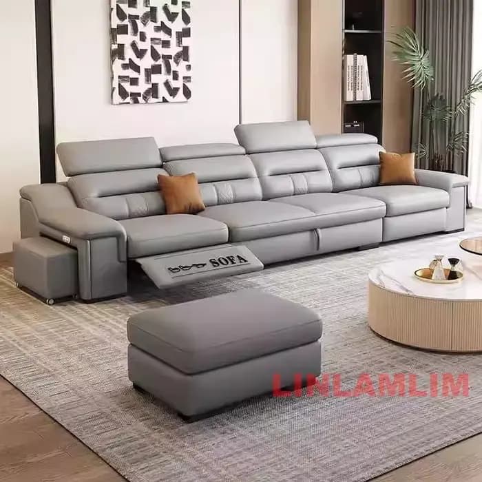 Linlamlim Canapé-lit convertible Canapé sectionnel inclinable électrique moderne