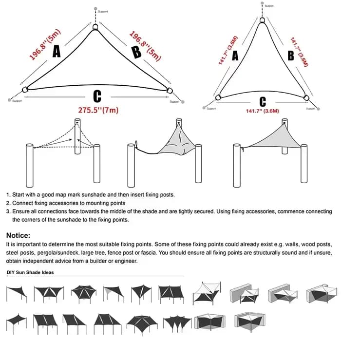 Pare-soleil Triangle imperméable
