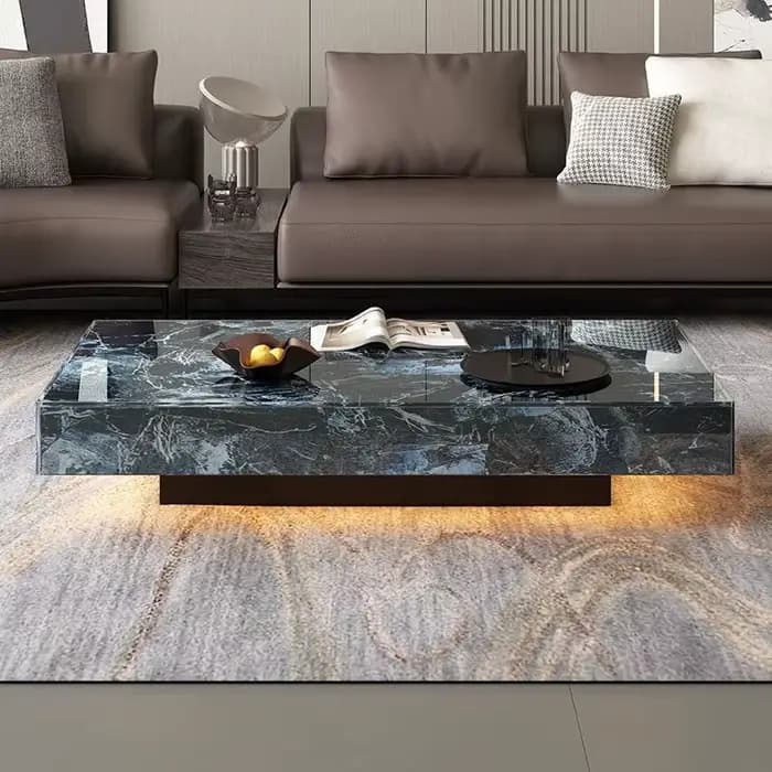 Table basse de luxe française 31 x 47 pouces