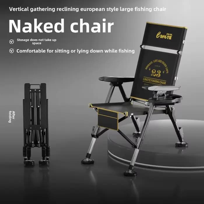 Chaise de pêche pliante de style européen, siège inclinable convertible, chaise pliante portable, tabouret pliant Cadeira