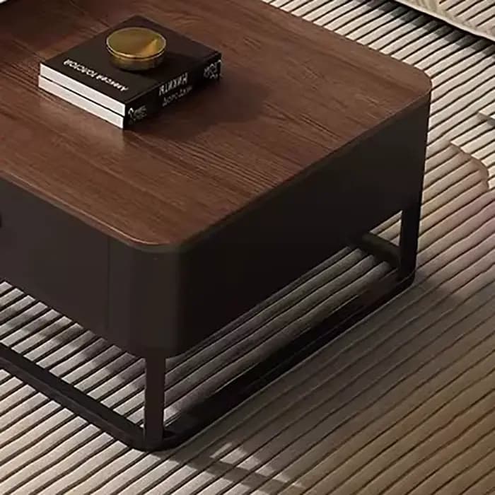 Table basse esthétique carrée rangement universel