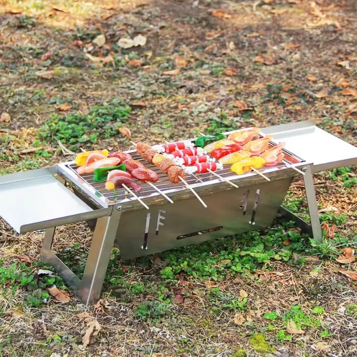 Réchaud à barbecue pliable en acier inoxydable