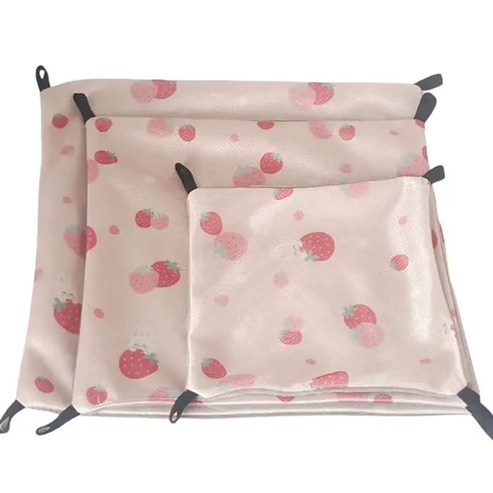 Hamac double face pour cochon d'Inde en soie glacée respirante, doux pour la peau, pour hamster, accessoires pour petits animaux de compagnie