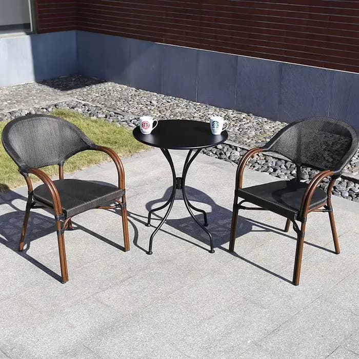 Chaise d'extérieur en maille simple