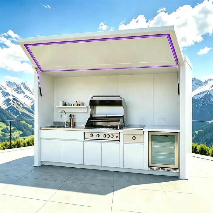 Cuisine extérieure modulaire pré-assemblée
