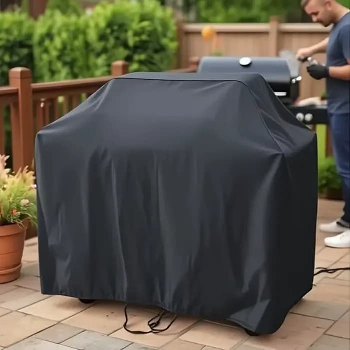 Couvercle ventilé pour poêle de barbecue extérieur – Imperméable et anti-poussière, adapté aux grilles à gaz et au charbon de bois, couvercle pour poêle de barbecue