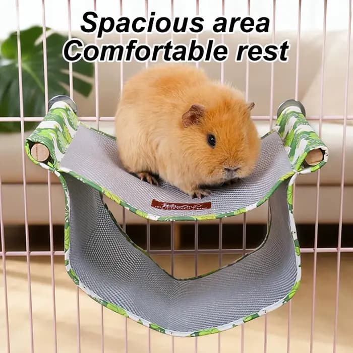 1 hamac pour cochon d'Inde, double couche, en maille respirante, lit rafraîchissant d'été, cachette pour petauh, plateforme de cage, jouet, lits suspendus