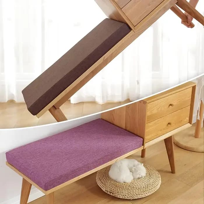 Coussins de banc de 5cm de Long, siège de chaise, oreiller de canapé, baie vitrée, coussin décoratif pour canapés, siège de banc de jardin, balançoire, siège arrière