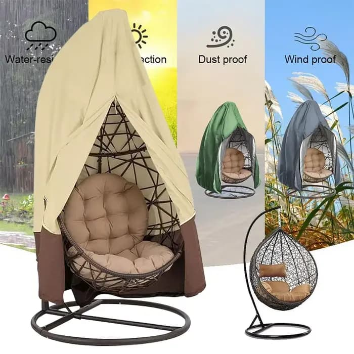 Confrontal Swing-Juste anti-poussière pour chaise à œufs avec fermeture éclair